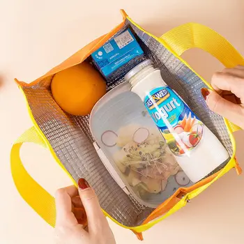 Удобная Дорожная водонепроницаемая холщовая сумка для ланча с утепленным рисунком, контейнер для хранения продуктов, пакет со льдом, сумка для пикника