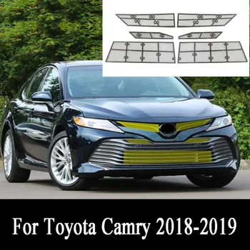 Хромированная Верхняя Решетка Радиатора Переднего Бампера, Верхняя Отделка Молдинга Капота, Украшение для Toyota Camry 2018-2019