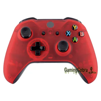 Экстремально туманный Прозрачный красный Мягкий на ощупь Верхний корпус, лицевая панель, Ремонтная деталь для игрового контроллера Xbox One S X