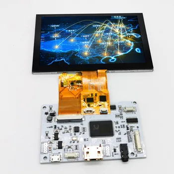комплект емкостных сенсорных модулей с 5-дюймовым дисплеем, 800x480 ЖК-модуль HDMI для автомобиля Raspberry Pi 3B 4B, Raspberry Pi 3 Micro USB 5V